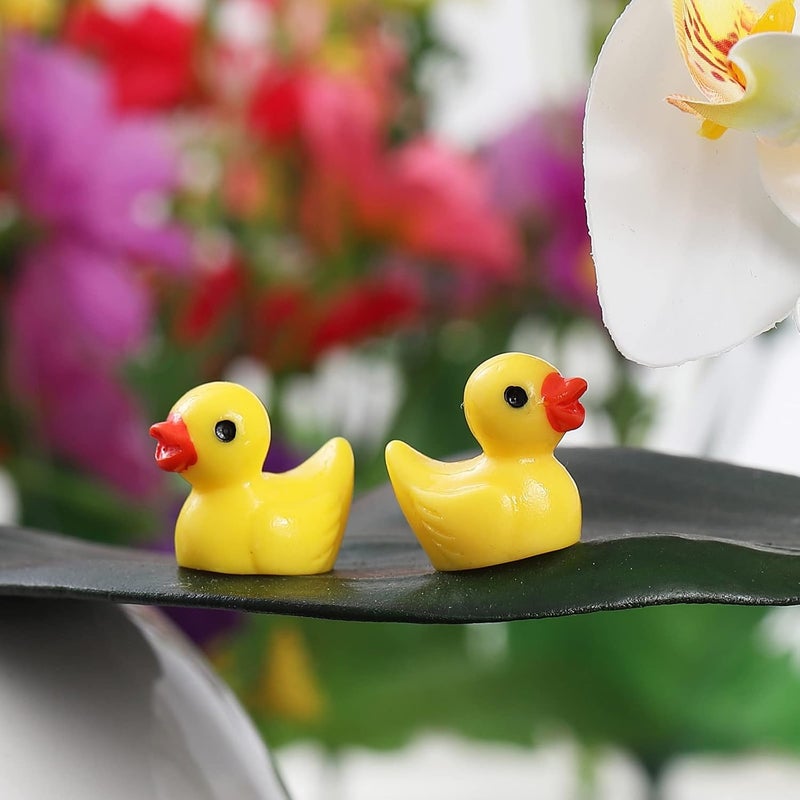 GliSun 200 Pieces Mini Resin Ducks Tiny Duck for Garden Micro Landscape Ornament Dollhouse Prank Christmas Falloween Birthday Party Favors DIY Decoration Craft - Image 5